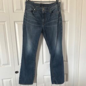 Classic Blue Mens Silver Jeans